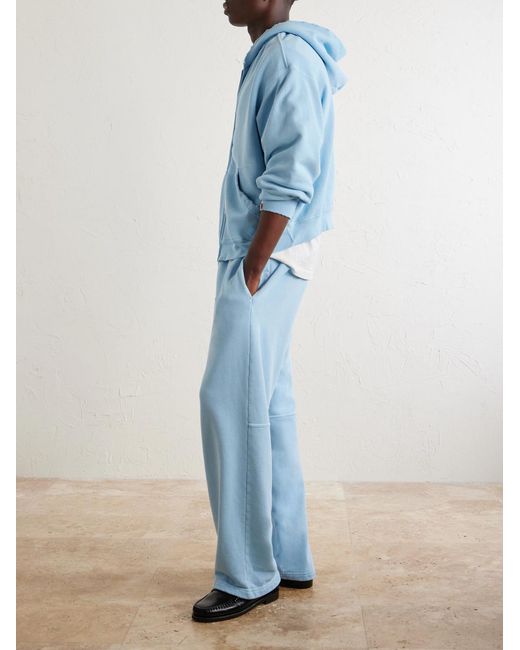 CHERRY LA Blue Cotton-Fleece Drawstring Sweatpants for men