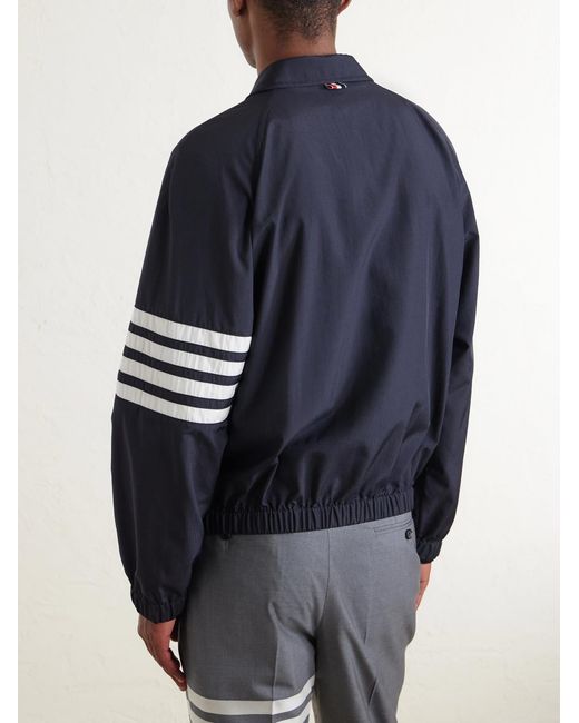 Thom Browne Blue Striped Ripstop Track Jacket for men