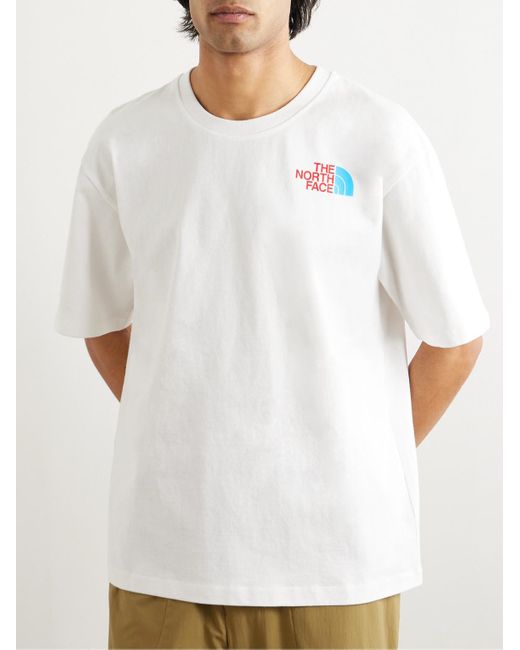 The North Face White Slim-fit Logo-print Cotton-jersey T-shirt for men