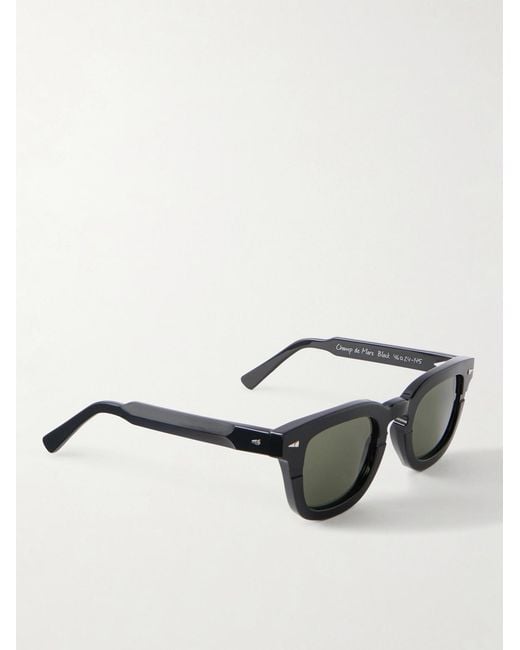 Ahlem Black Champ De Mars Square-Frame Acetate Sunglasses for men