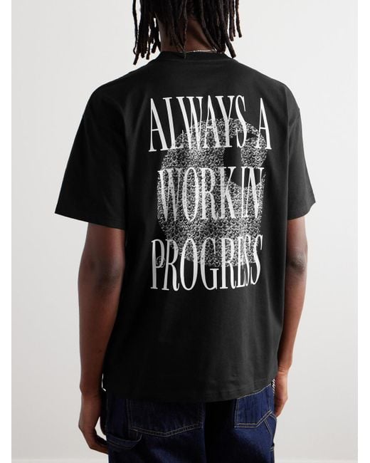 Carhartt T-Shirt aus Baumwoll-Jersey mit Logoprint in Black für Herren