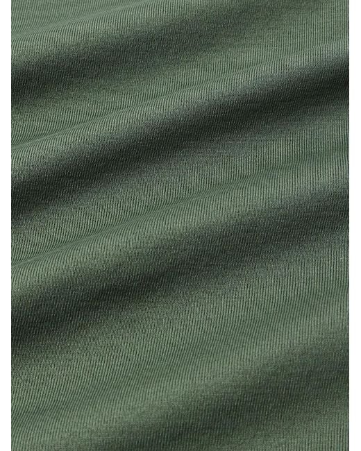 Canotta slim-fit in jersey di cotone di Lemaire in Green da Uomo