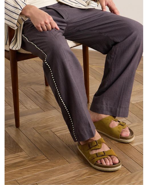 Yuketen Brown Sal-2 Suede Sandals for men