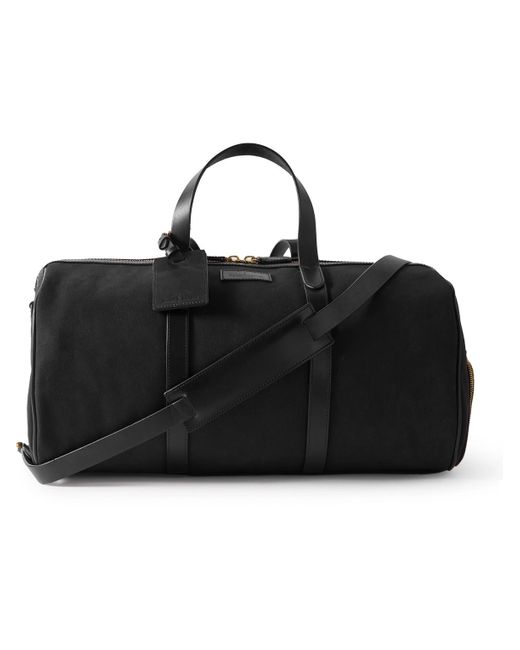Polo Ralph Lauren Black Leather-trimmed Canvas Weekend Bag for men