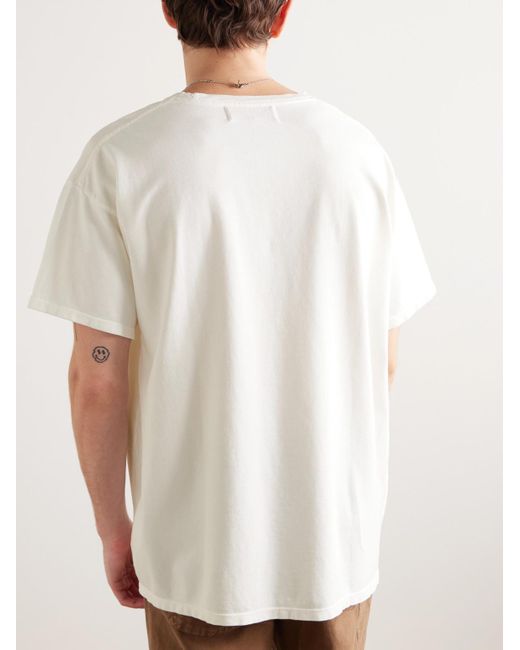 The Elder Statesman White Cotton And Cashmere-Blend Jersey T-Shirt for men