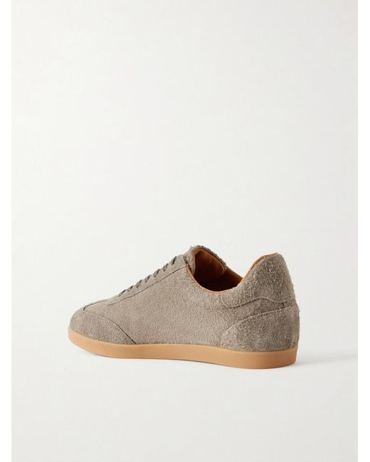 Mr P. Brown Suede Low Top Sneakers for men