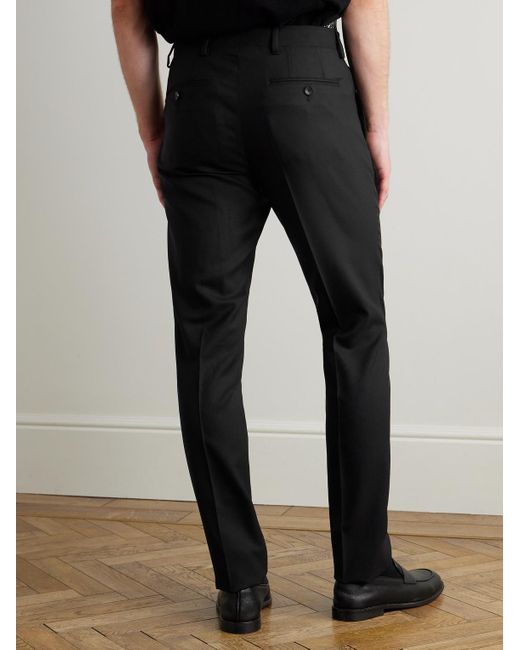 Mr P. Black Phillip Straight-Leg Wool Suit Trousers for men