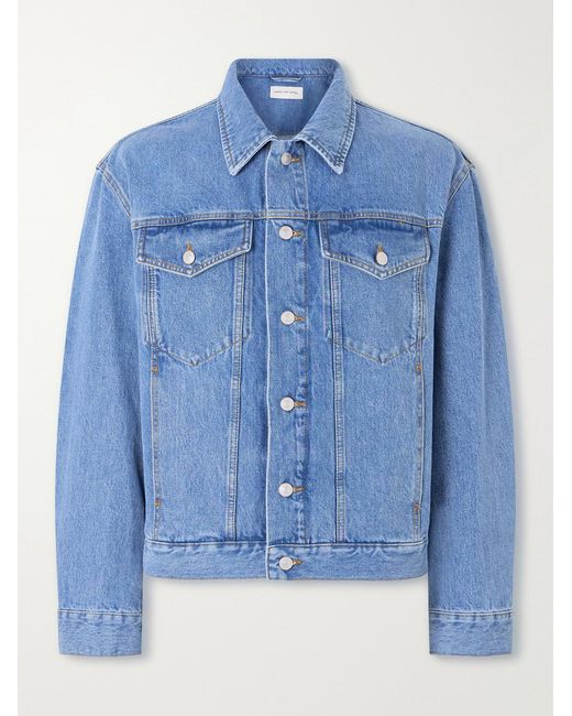Dries Van Noten Blue Denim Trucker Jacket for men