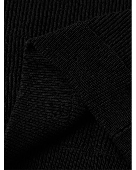 The Row Black Corbin Ribbed Cotton Sweater for men