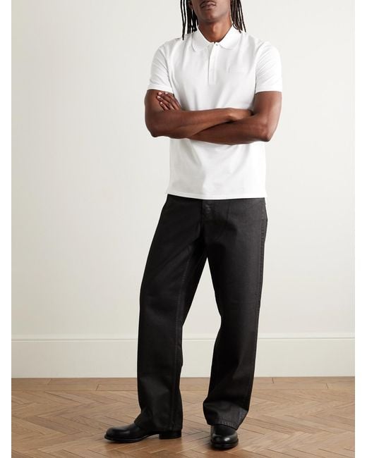 Givenchy White Cotton-Piqué Polo Shirt for men