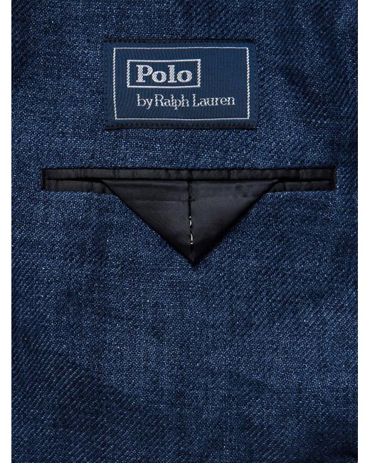 Polo Ralph Lauren Blue Linen Suit Jacket for men