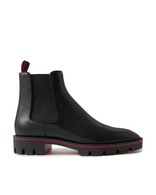 Christian Louboutin Alpinosol Leather Chelsea Boots in Black for Men | Lyst