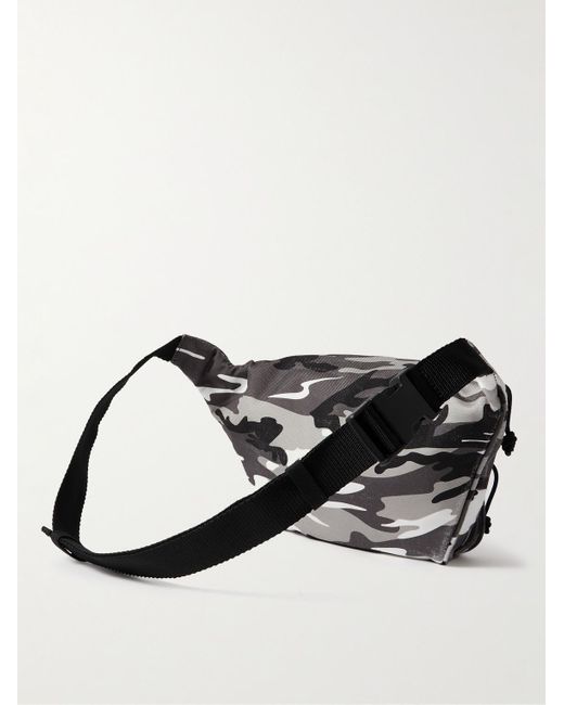 Balenciaga Black Explorer Camouflage-print Nylon Belt Bag for men