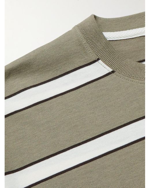 Norse Projects Gray Johannes Striped Organic Cotton-jersey T-shirt for men