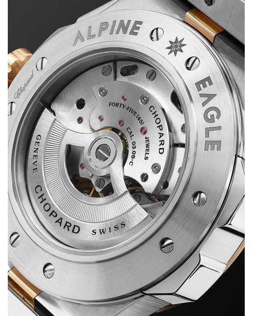 Chopard Black Alpine Eagle Xl Chrono Automatic Lucent Steel And 18-karat Rose Gold Watch, Ref. 298609-6001 for men