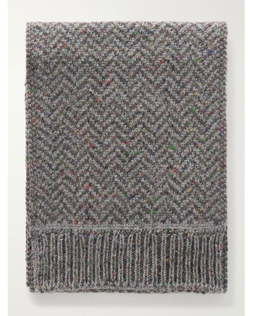 Gabriela Hearst Gray Stanza Logo-Appliquéd Cashmere Scarf for men