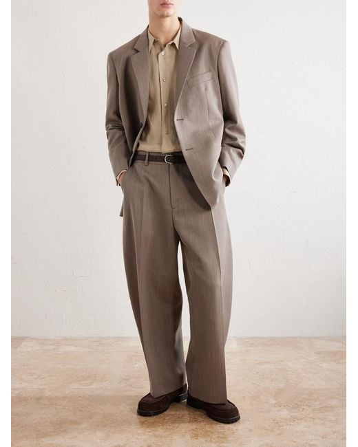 Studio Nicholson Brown Roversi Oversized Wool Suit Jacket for men