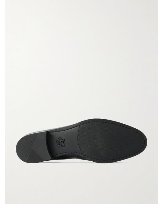 Edward Green Black Piccadilly Leather Penny Loafers for men
