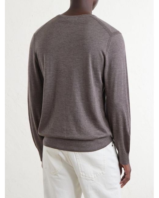 N.Peal Cashmere Gray Conduit Cashmere And Silk-Blend Sweater for men