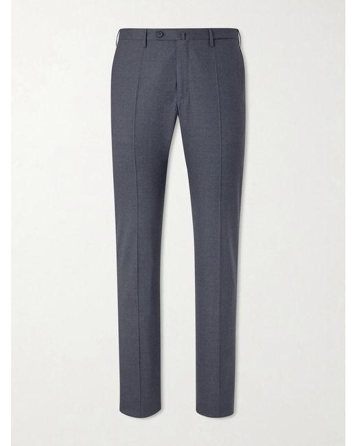 Slowear Gray Slim-Leg Wool Trousers for men
