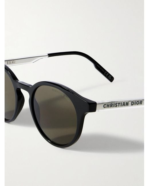 Dior Black Diortag R1I Round-Frame Acetate Sunglasses for men