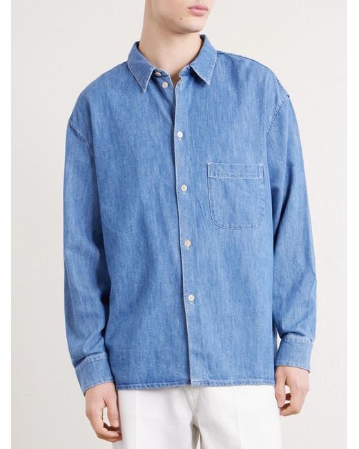 A Kind Of Guise Blue Gusto Cotton-Blend Denim Shirt for men