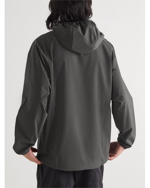 CAYL Gray Flow Logo-print Ripstop Half-zip Hooded Jacket for men