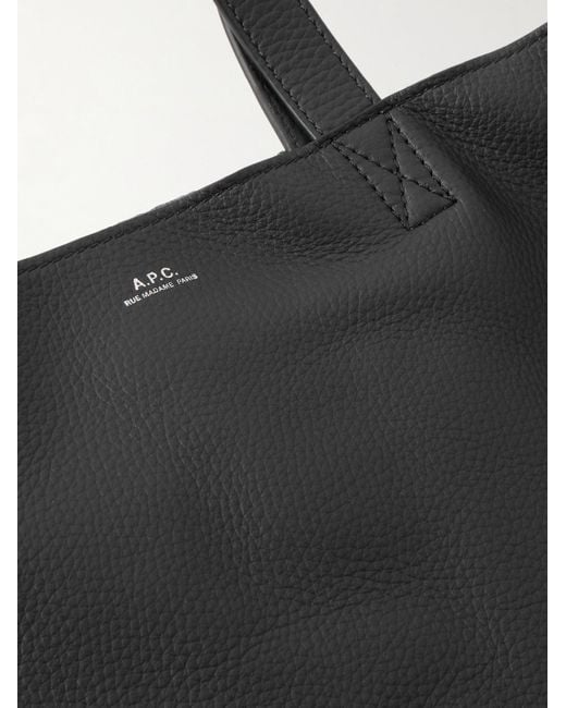 A.P.C. Maiko Tote aus vollnarbigem Leder in Black für Herren