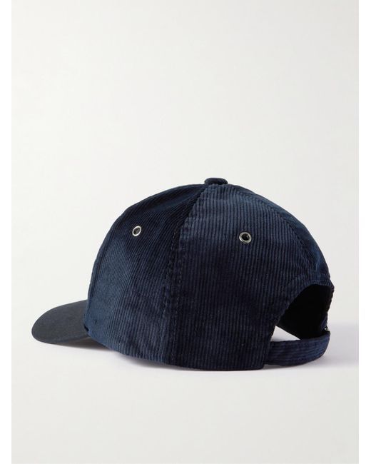 Paul Smith Blue Cotton-blend Corduroy And Cotton-twill Baseball Cap for men