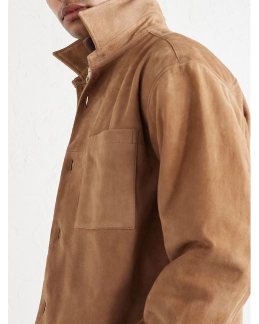 NN07 Brown Freddy 80030 Suede Jacket for men