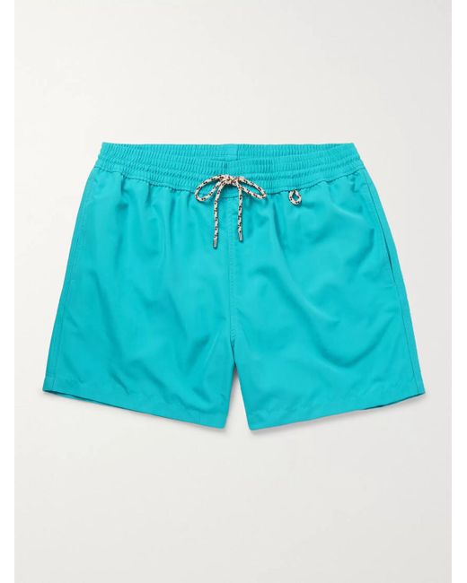 Loro Piana Blue Mid-length Swim Shorts for men