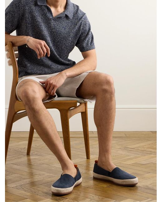 Mulo Blue Suede Espadrilles for men
