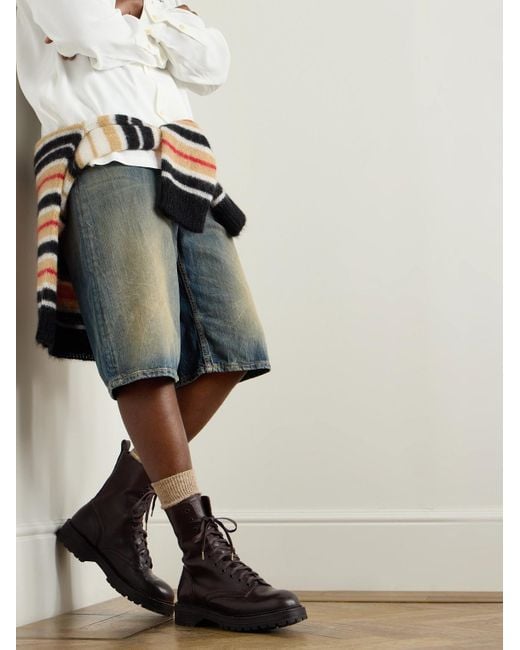 Visvim Black Gillespie Folk Leather Boots for men
