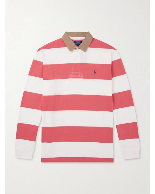 Polo Ralph Lauren Logo-Embroidered Striped Cotton-Jersey Rugby Shirt for men