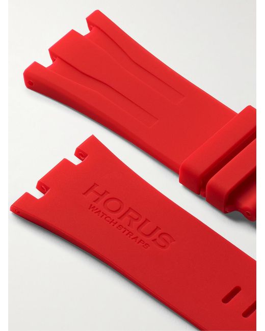 HORUS WATCH STRAPS Red Tang 44Mm Rubber Watch Strap for men