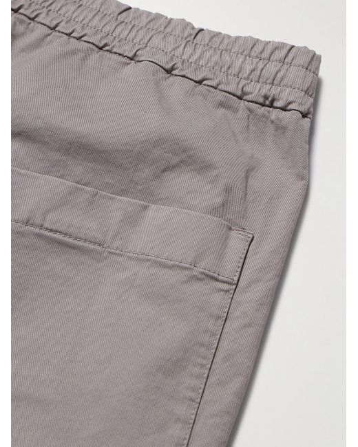 Barena Gray Tapered Garment-dyed Cotton-blend Gabardine Trousers for men