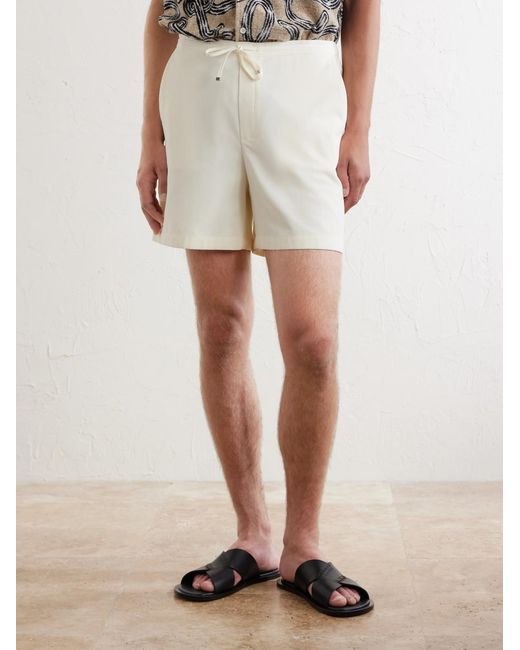 Loewe White Paula's Ibiza Straight-Leg Lyocell Shorts for men