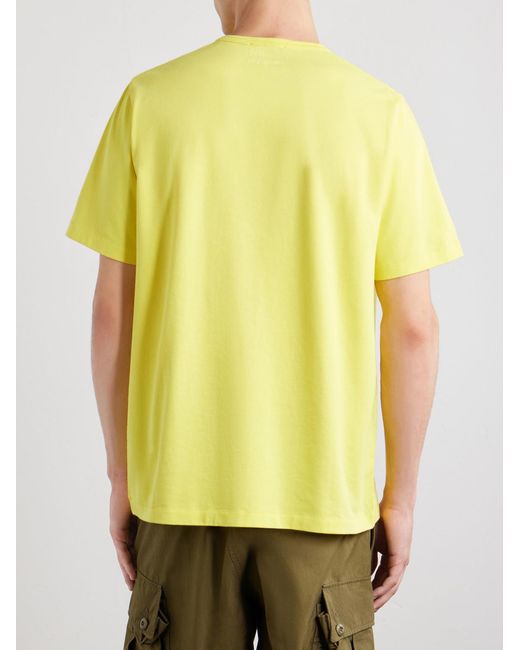 J.W. Anderson Yellow Gardener Embroidered Cotton-Jersey T-Shirt for men
