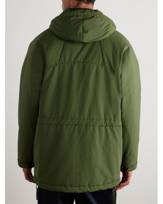 Laminar Green Padded Shell Hooded Parka for men