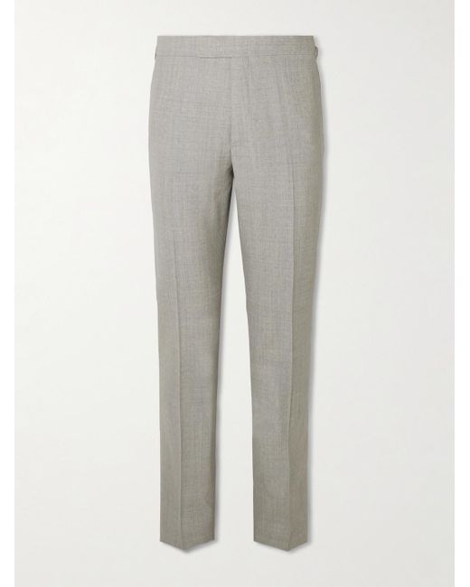 Kingsman Gray Straight-leg Wool Suit Trousers for men