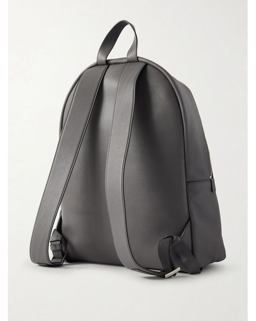 Tom Ford Gray Leather Backpack for men