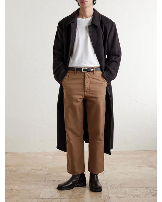 Visvim Natural Gesso Straight-leg Cotton-twill Trousers for men