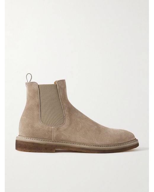 Officine Creative Natural Hopkins 121 Suede Chelsea Boots for men