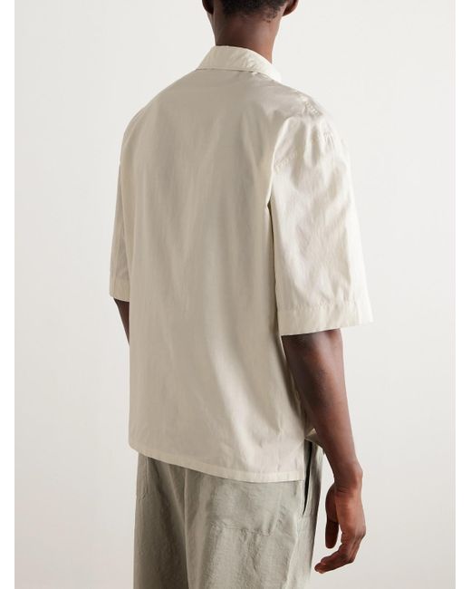 Lemaire Natural Cotton And Silk-blend Poplin Shirt for men