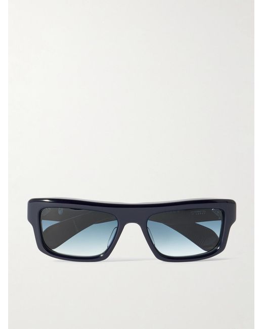 Jacques Marie Mage Blue Cleavon Square-Frame Acetate Sunglasses for men