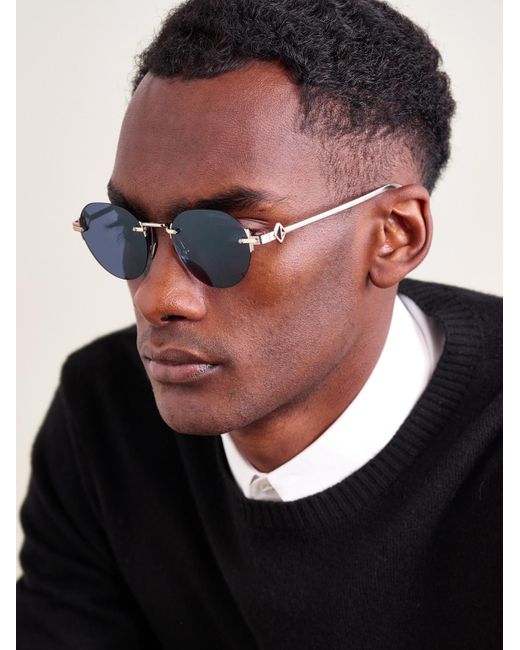 Dior Blue Cd Diamond R5U Pantos And-Tone Sunglasses for men