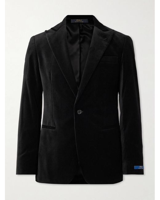Polo Ralph Lauren Black Cotton-Velvet Blazer for men