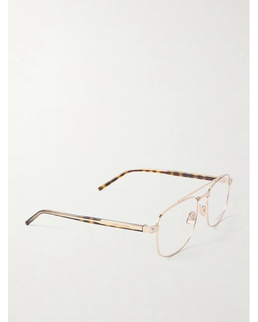 Saint Laurent Natural Pilot Viator-Style-Tone Optical Glasses for men