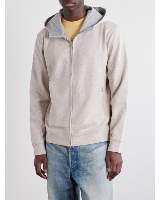 Orlebar Brown Natural Cotton-Blend Zip-Up Hoodie for men