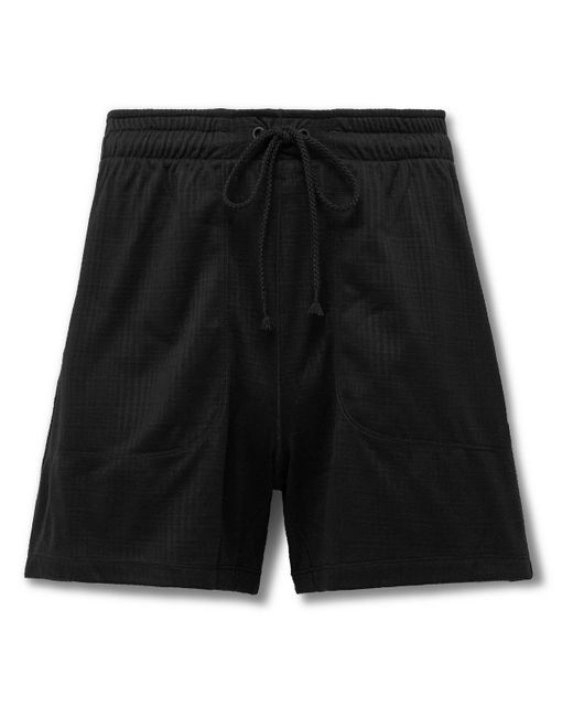 Nike Black Yoga Slim-fit Logo-embroidered Dri-fit Drawstring Shorts for men